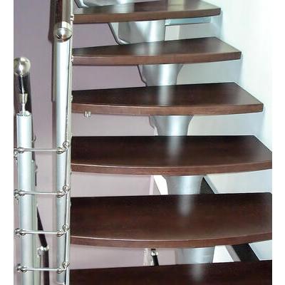 Лестница с перилами из нержавейки ЛМ 19