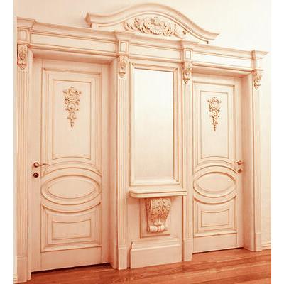 Дверь из массива с резными элементами ДМ 01