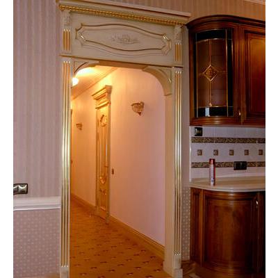 Дубовая арка с молдингом на кухню АМ 04